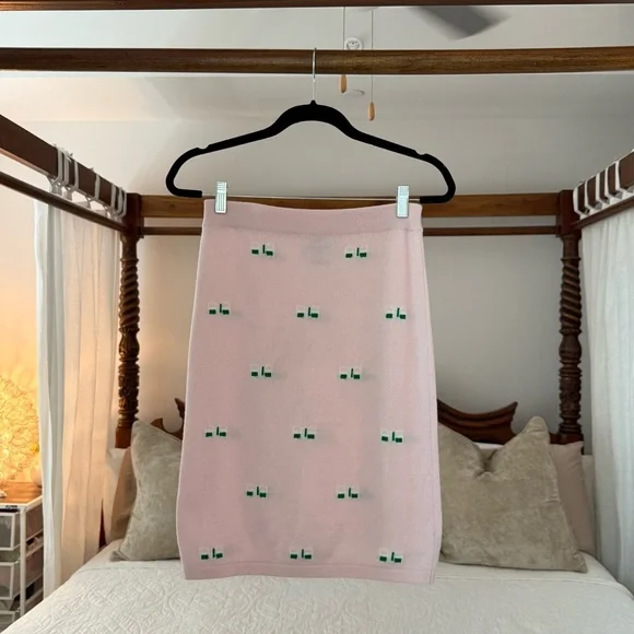 Thom Browne Light Pink Cashmere Pencil Skirt Size Small - Picture 6 of 6